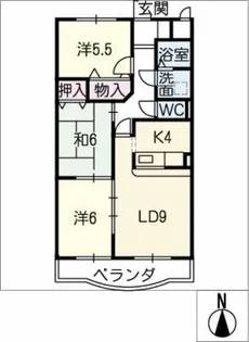 リビエール東陵【3階】の間取り