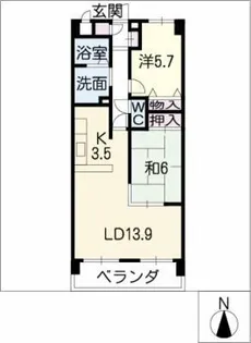 パークサイドM・I【2階】の間取り