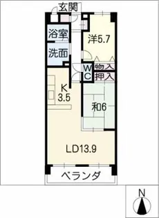 パークサイドM・I【2階】の間取り