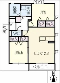 シャトレ露橋【2階】の間取り
