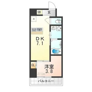 ウインズコート京都西陣【3階】の間取り