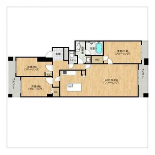 コアマンションマリナヒルズ室見【4階】の間取り