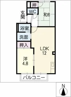 メゾン冨士B【2階】の間取り