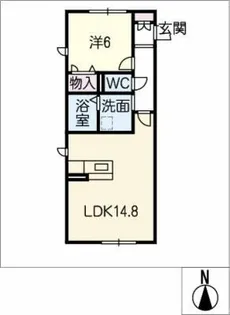 シャーメゾン大和通【1階】の間取り
