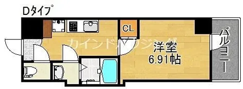 1Kの間取り画像