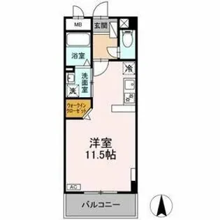 Park Front Nakamura【1階】の間取り