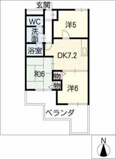 向陽ハイツ【1階】の間取り