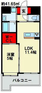 ガーデンコート SUNATSU【5階】の間取り