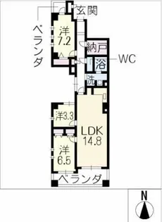 グレイスコート桜山【3階】の間取り