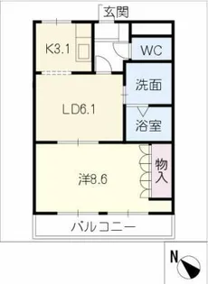 トワ・セゾン・コリーヌ【1階】の間取り