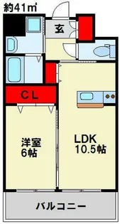 福岡県北九州市小倉北区京町4丁目【マンション】の間取り