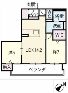 ツィプレッセン フィリン【2階】の間取り