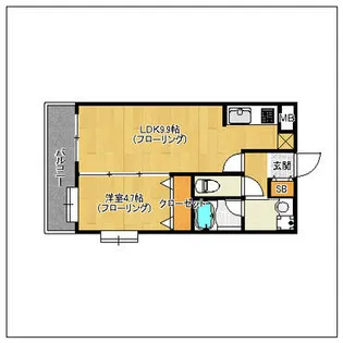 コンダクト福岡東【4階】の間取り
