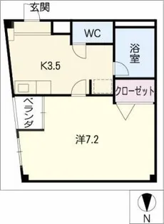 ソレアード池下【3階】の間取り