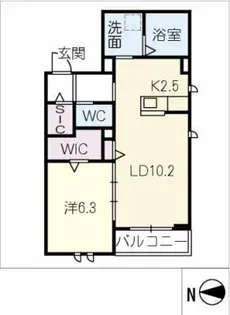 Le LierreⅡ【2階】の間取り