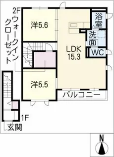 ビオスクウェアⅡ【2階】の間取り