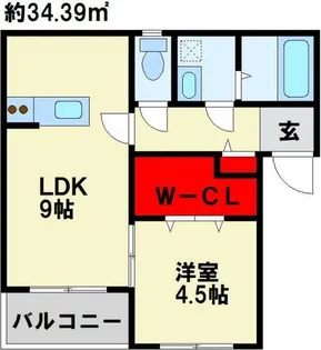LaLuce黒住【2階】の間取り