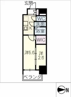 エステムコート名古屋新栄Ⅵアートテラス【10階】の間取り