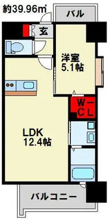 ディアコート門司【4階】の間取り