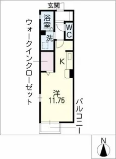 ラフィネ黒川【2階】の間取り