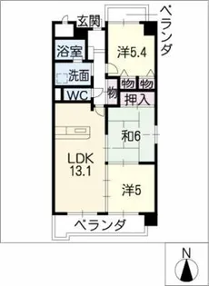 シャルム106【2階】の間取り