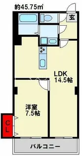 グランベール小倉駅前【5階】の間取り