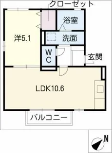 クラベールJK【2階】の間取り