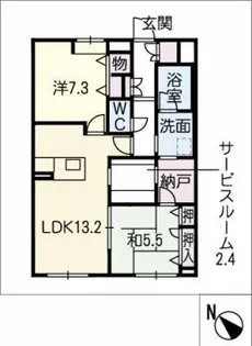 Aires tres(アイレス トレス)【1階】の間取り