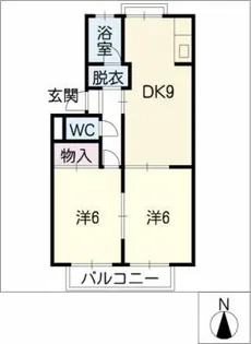 プレジール黒川C【2階】の間取り
