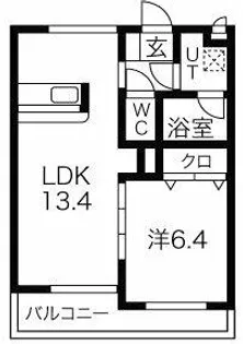 グレースコート神戸【3階】の間取り