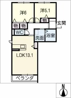 ゴユ・トージュ【3階】の間取り