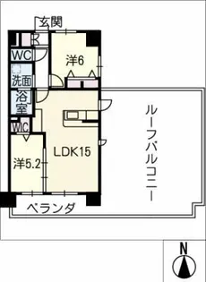 Fujinari Rise【6階】の間取り