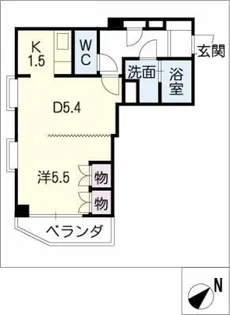 カサソラール本山【3階】の間取り