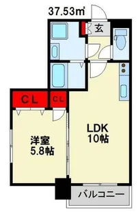 ERIOS COURT中津口【9階】の間取り