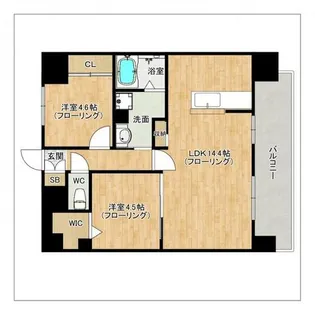 LIBTH筑紫駅前【702号室】の間取り