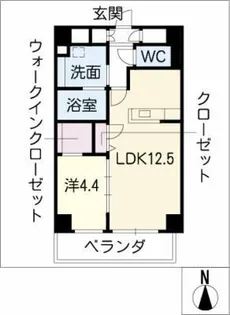 メルベーユ覚王山【5階】の間取り