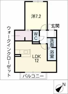 ソレイユ高島A棟【2階】の間取り
