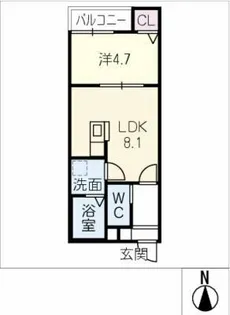 アンリシール【1階】の間取り
