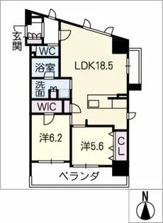 ミッドシティセントラル東岡崎903号室【9階】の間取り