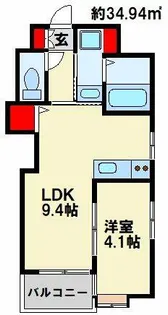 LUMINOUS AI清水【504号室】の間取り