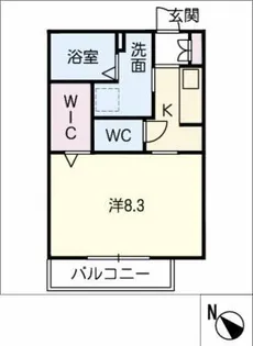コンフォール大同町A【2階】の間取り