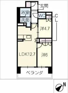 オープンレジデンシア神宮南802号室【8階】の間取り