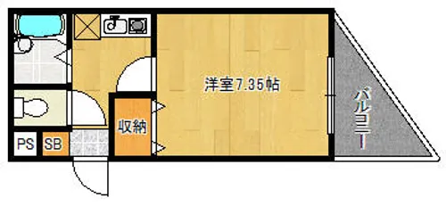 アーバン箱崎【206号室】の間取り
