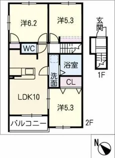 SEA SIDE【2階】の間取り