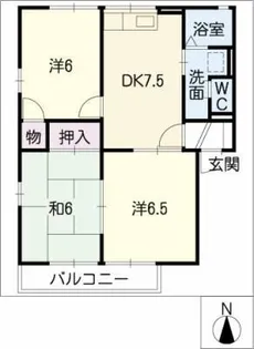 コート・ファミール【1階】の間取り