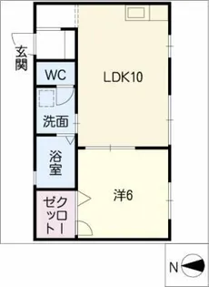 ドミール角畑【1階】の間取り