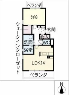ベルホーム三軒家B棟【3階】の間取り