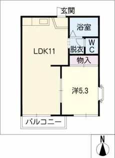 エクレール雅【2階】の間取り