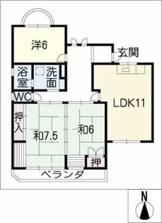 ロイヤル丘上【3階】の間取り