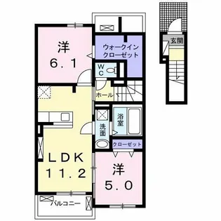 コスモスA【2階】の間取り